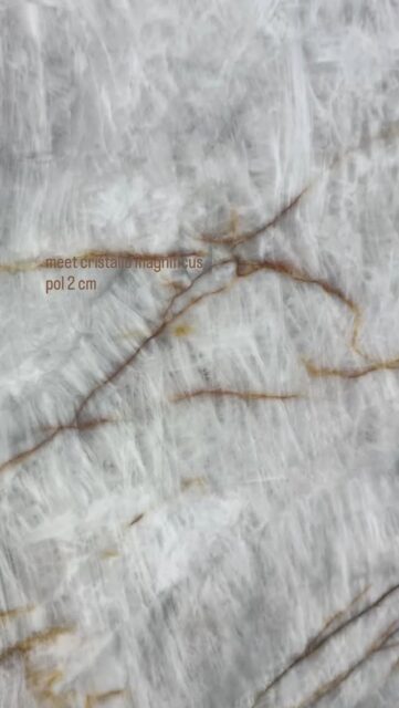 ✨ Cristallo Magnificus Quartzite ✨ With its dramatic warm veins flowing across a luminous light base, this stone brightens up any space — be it countertops, backsplashes, or stunning feature walls.Strong, versatile, and effortlessly luxurious — a true showstopper in every setting. 💎Slabs available for viewing @precisionstonecollection #CristalloMagnificus #QuartziteLove #LuxuryInteriors #StoneDesign #NaturalStone #FeatureWallGoals #BacksplashDesign #CountertopInspiration #InteriorDesignInspo #StoneStudio #DesignerFavorites #TimelessInteriors #LuxurySurfaces #BrightAndBold #MaterialMatters #ModernLuxury